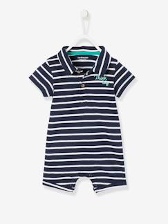 -Mono de playa con cuello polo para bebé niño