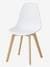 Silla infantil Escandinava, asiento altura 45 cm Blanco claro liso 