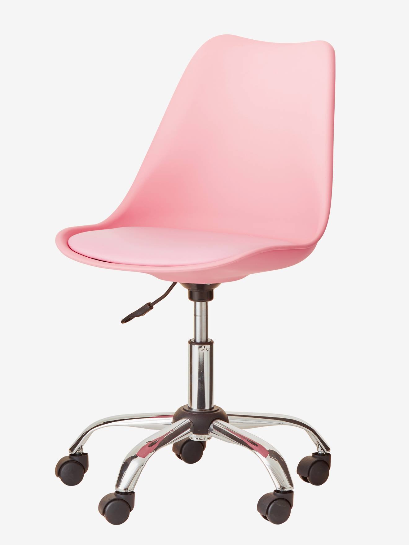 Silla de terciopelo para escritorio, con ruedas, para niño rosa maquillaje  - Vertbaudet
