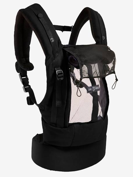 Pack Bundle portabebé + elevador + reposacabezas PhysioCarrier LOVE RADIUS by JE PORTE MON BEBE NEGRO OSCURO LISO 