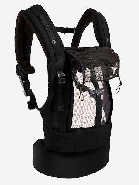 Portabebé Physio Carrier LOVE RADIUS by JE PORTE MON BEBE GRIS CLARO LISO+NEGRO OSCURO LISO 