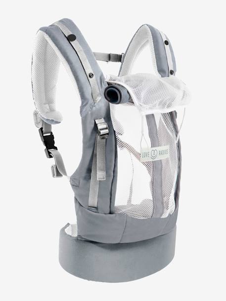 Portabebé Physio Carrier LOVE RADIUS by JE PORTE MON BEBE GRIS CLARO LISO+NEGRO OSCURO LISO 