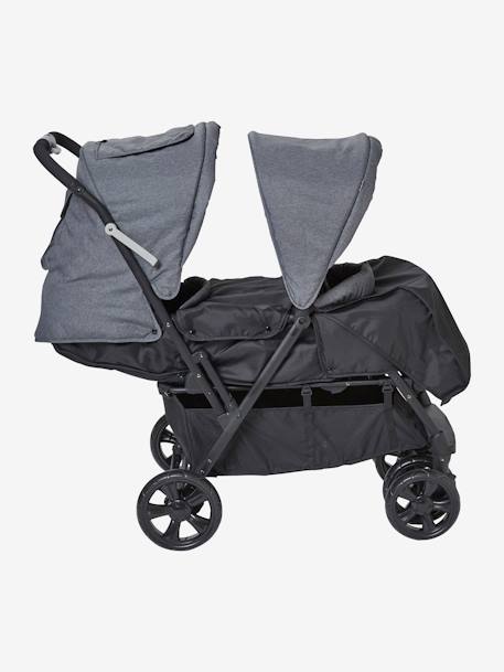 Silla de paseo doble Vertbaudet Duocity2 GRIS MEDIO JASPEADO 