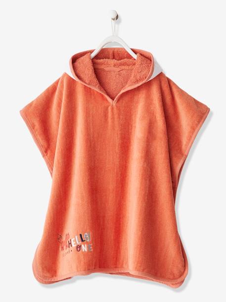 Poncho de baño personalizable Zorro NARANJA MEDIO LISO CON MOTIVOS 