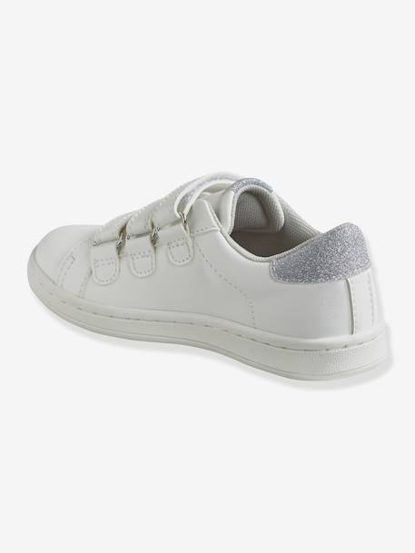 Zapatillas con tiras autoadherentes, para niña BLANCO MEDIO LISO 