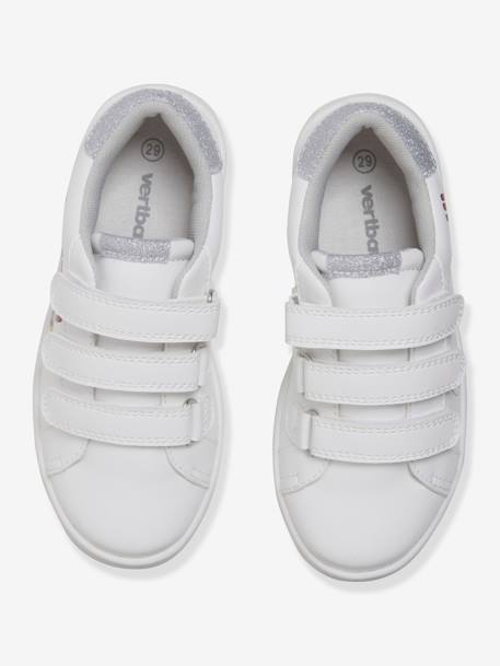 Zapatillas con tiras autoadherentes, para niña BLANCO MEDIO LISO 